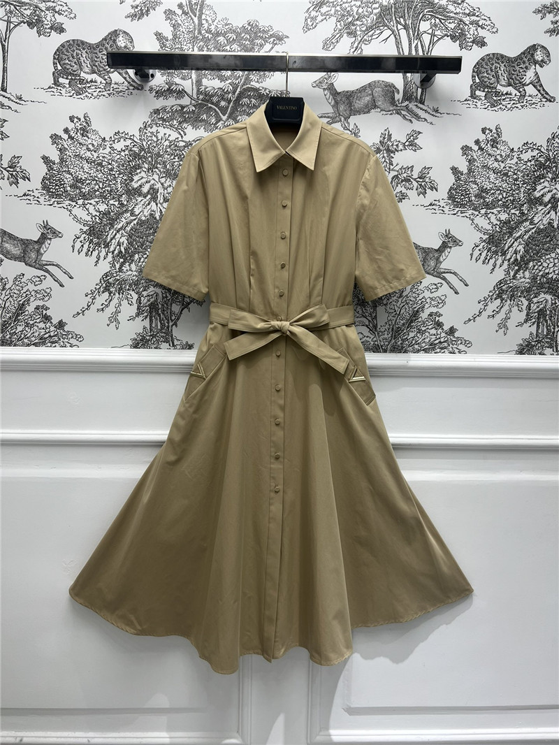Va1e*ntin0 khaki short sleeve shirt dress