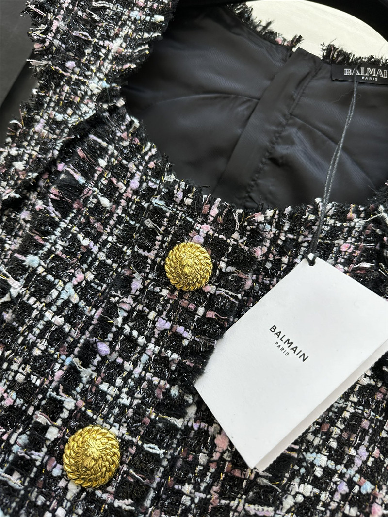 Balmain dress with fur trim