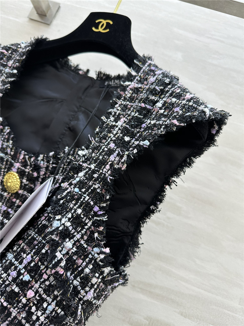 Balmain dress with fur trim