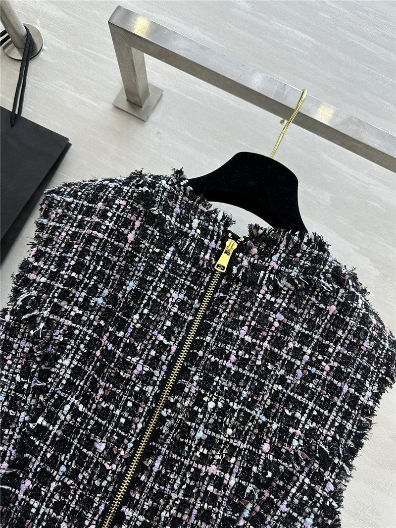 Balmain dress with fur trim