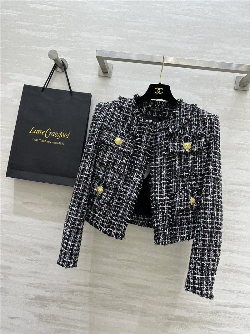 Balmain soft tweed coat
