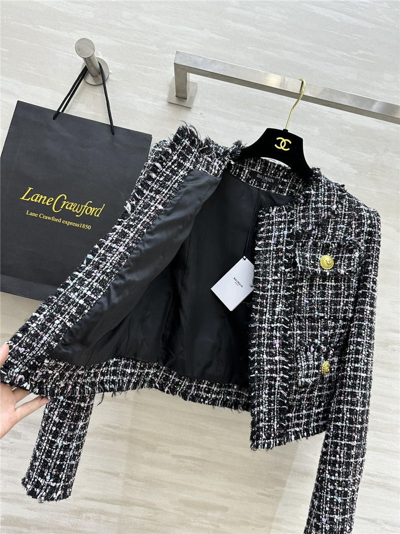 Balmain soft tweed coat