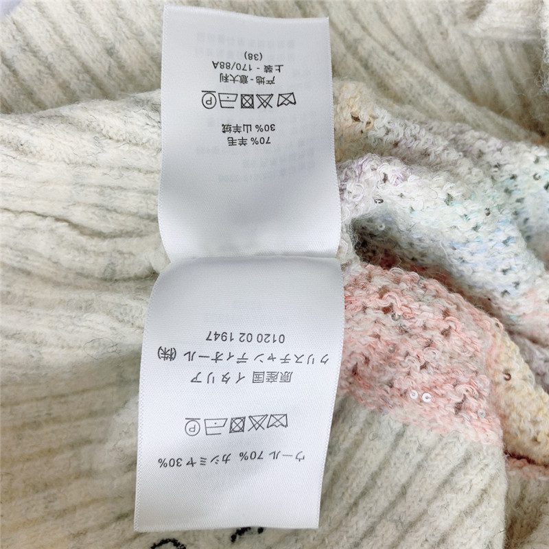 D10r multicolor striped v-neck rib cardigan