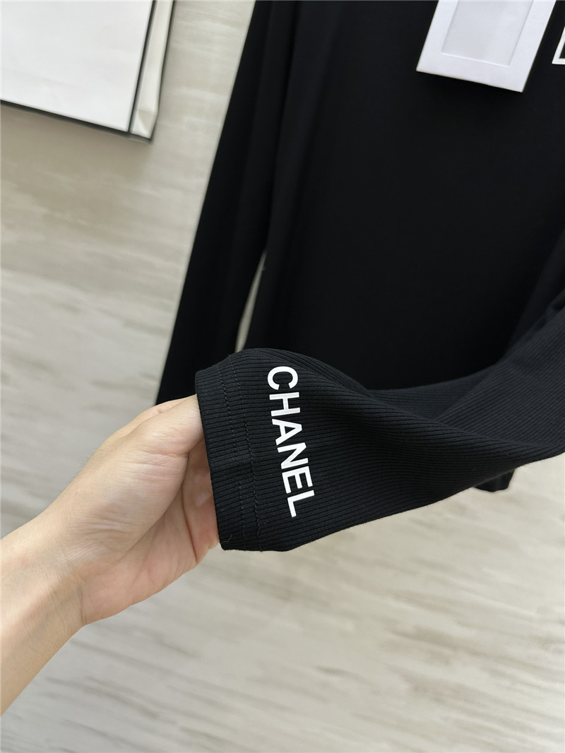 Ch**el logo embossed long sleeve top