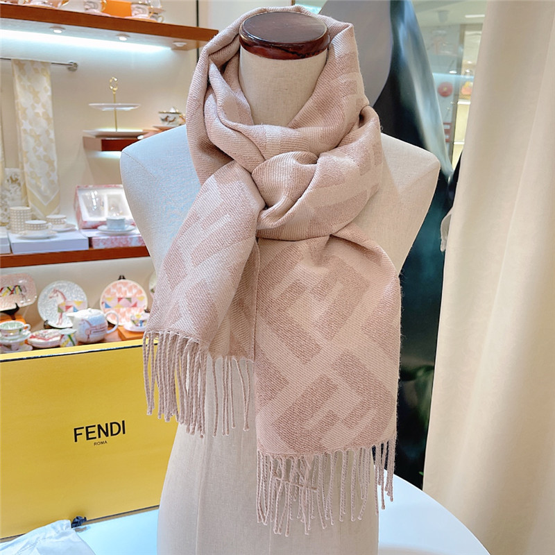 F**di long fringed scarf