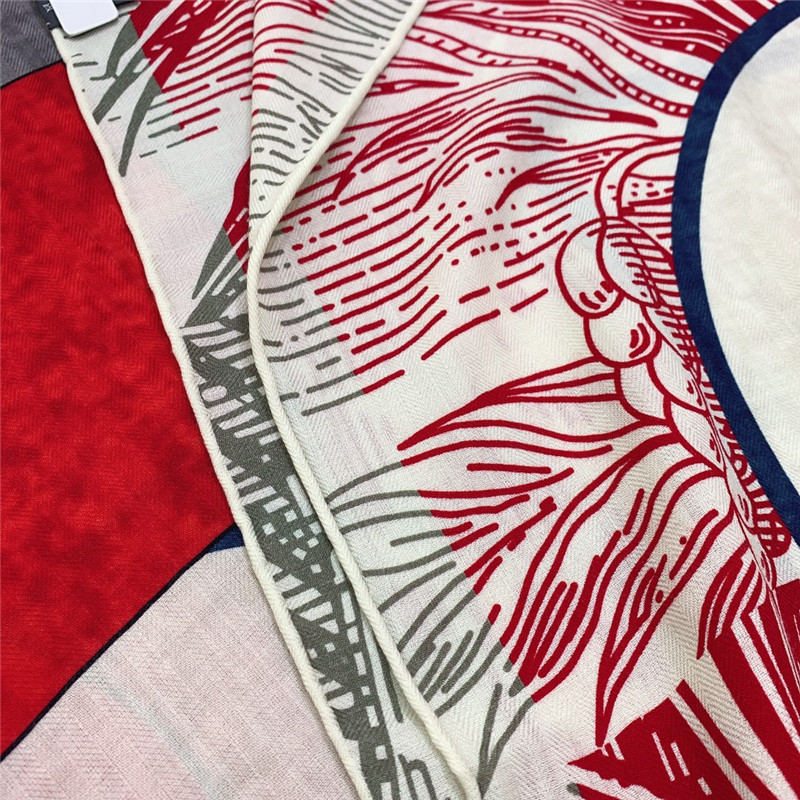 H**me5 double-sided same color square scarf