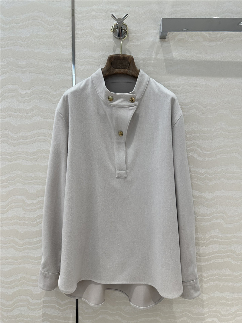 L0r0 P1ana stand collar long sleeve shirt