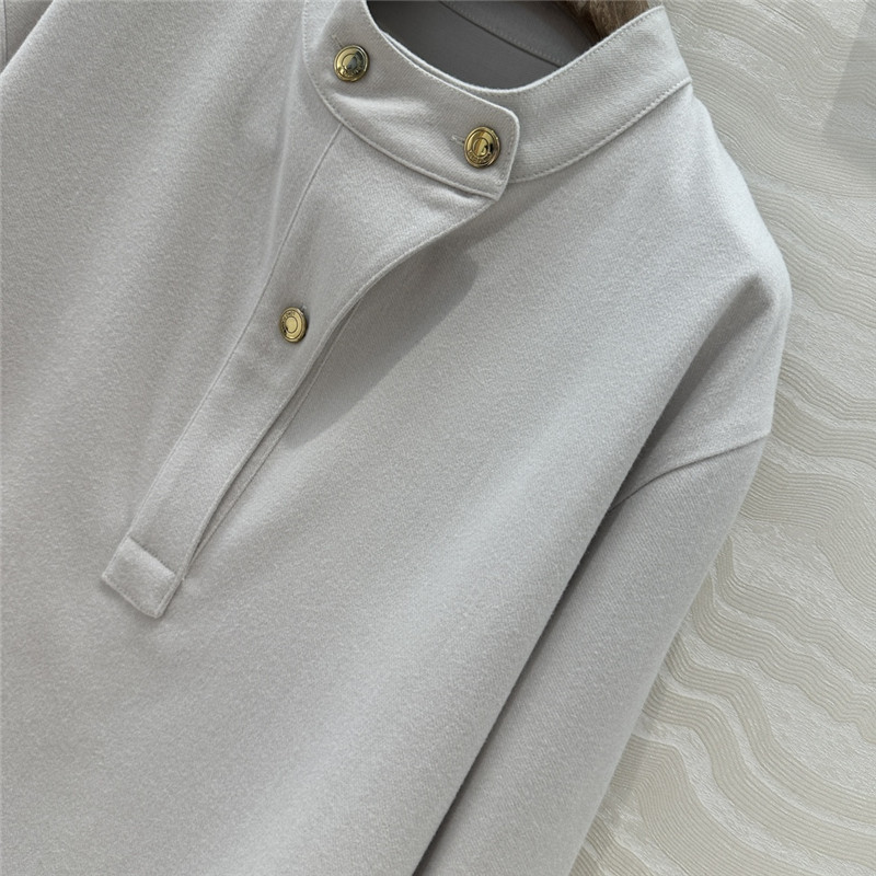 L0r0 P1ana stand collar long sleeve shirt