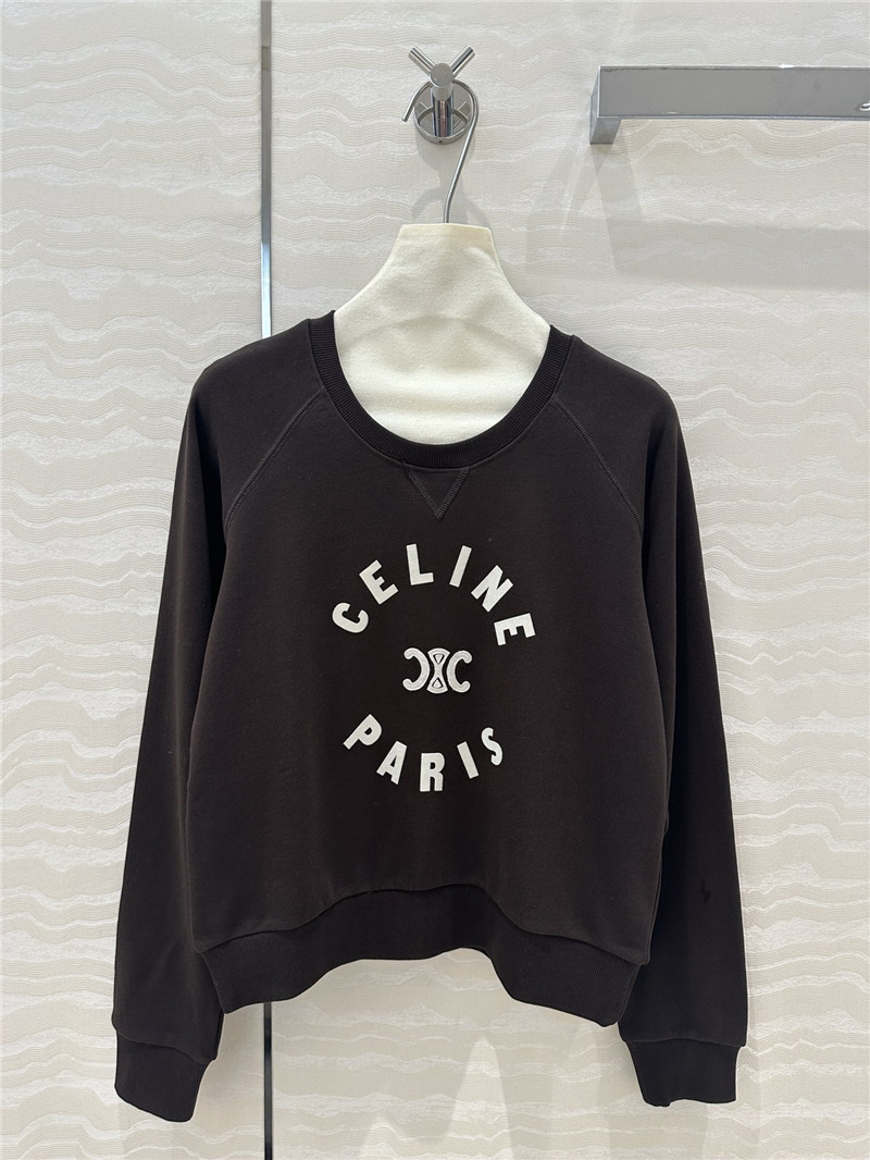 Ce1i*e triomphe fleece sweatshirt chocolate