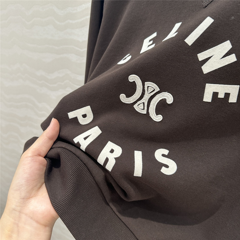 Ce1i*e triomphe fleece sweatshirt chocolate