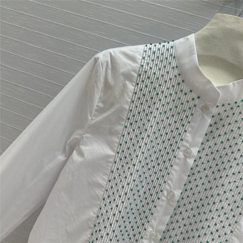 D10r beaded embroidered cotton shirt