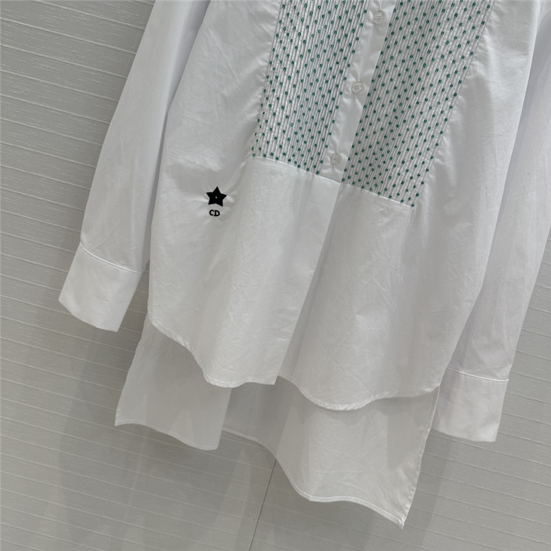 D10r beaded embroidered cotton shirt
