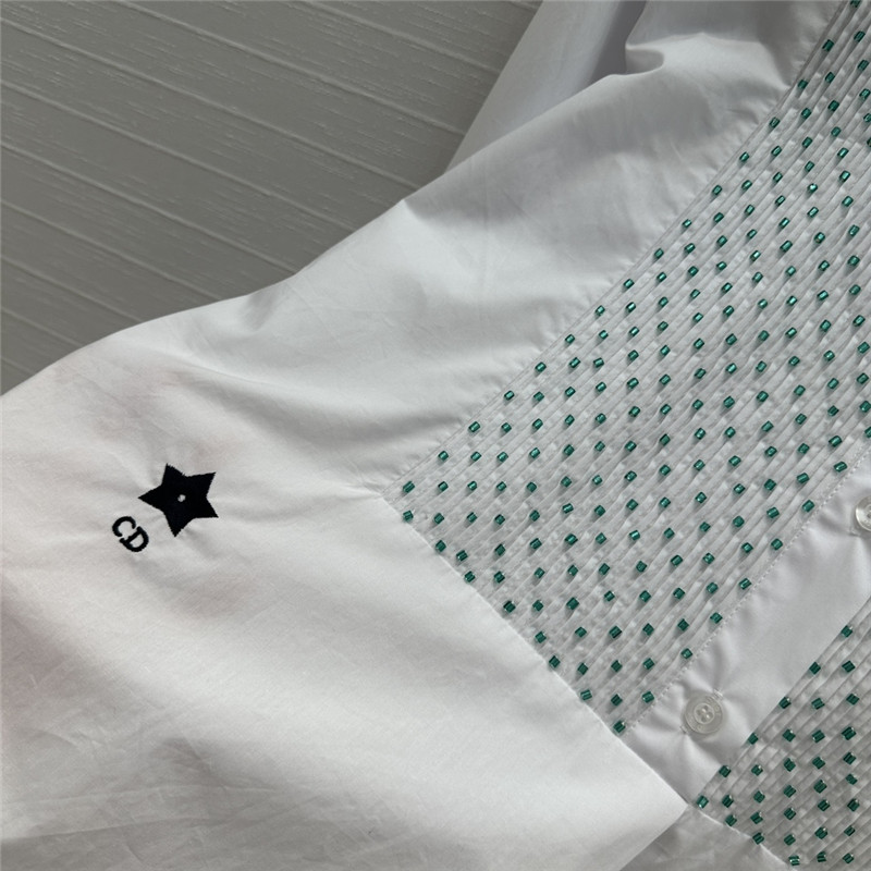 D10r beaded embroidered cotton shirt