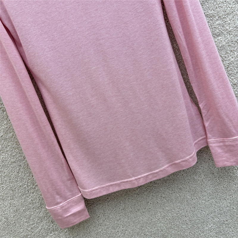b0tt*ga Ven*ta tencel long-sleeve polo shirt in pink