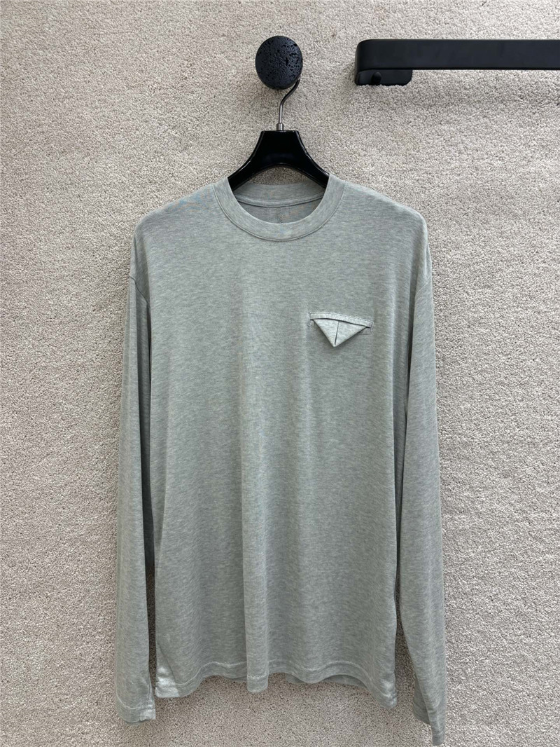 b0tt*ga Ven*ta grey tencel crewneck long sleeve top