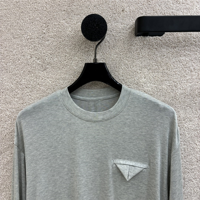 b0tt*ga Ven*ta grey tencel crewneck long sleeve top