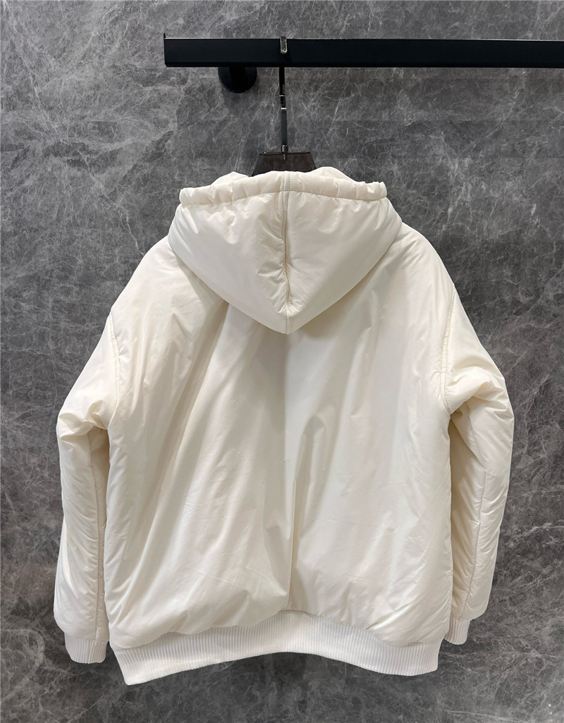 Pra*a hooded triangle logo padded jacket