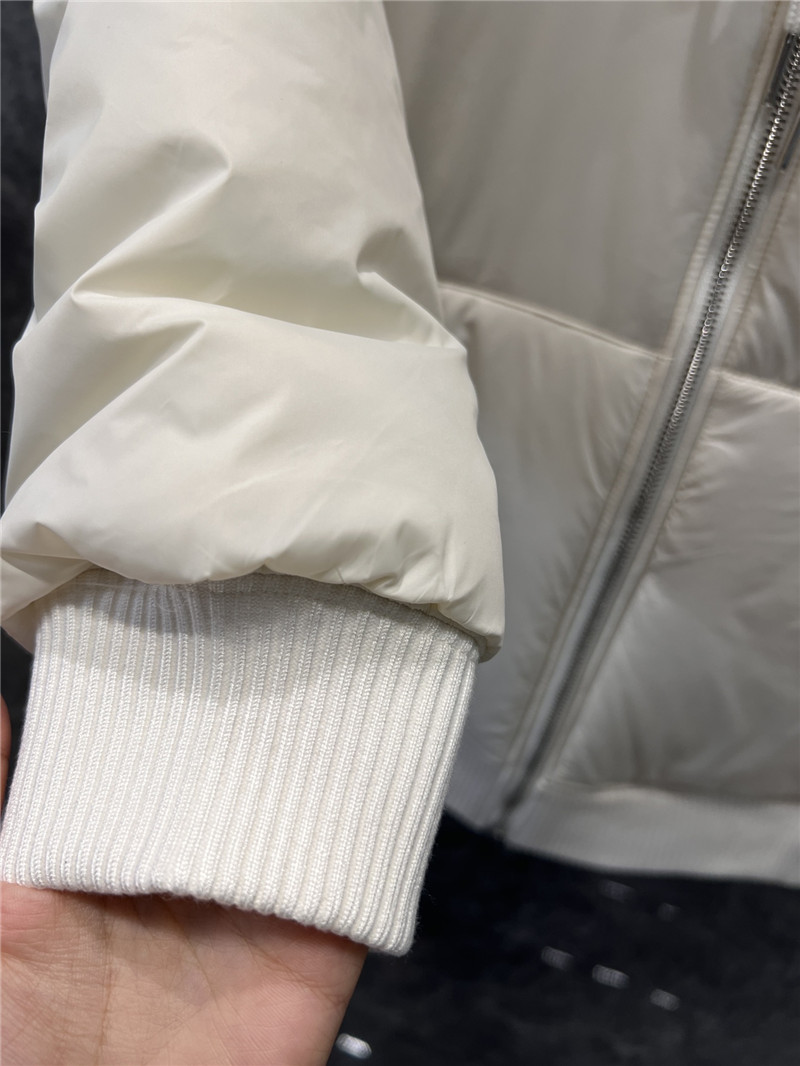 Pra*a hooded triangle logo padded jacket