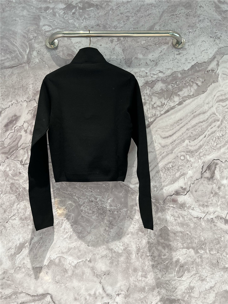 Pra*a cropped active half-zip sweatshirt black