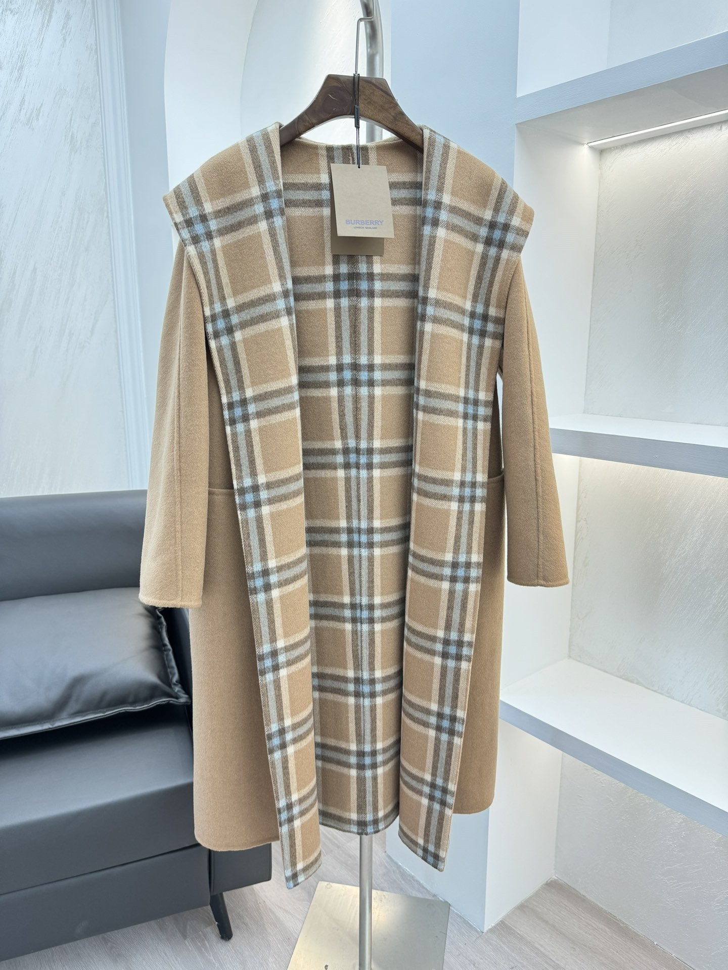 Bv*b*rry reversible wool coat