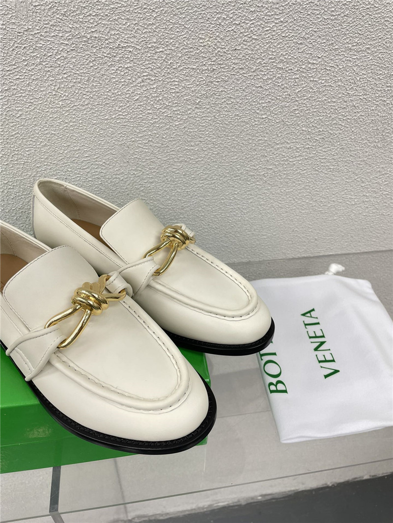 b0tt*ga Ven*ta astaire metallic loafer in white calfskin