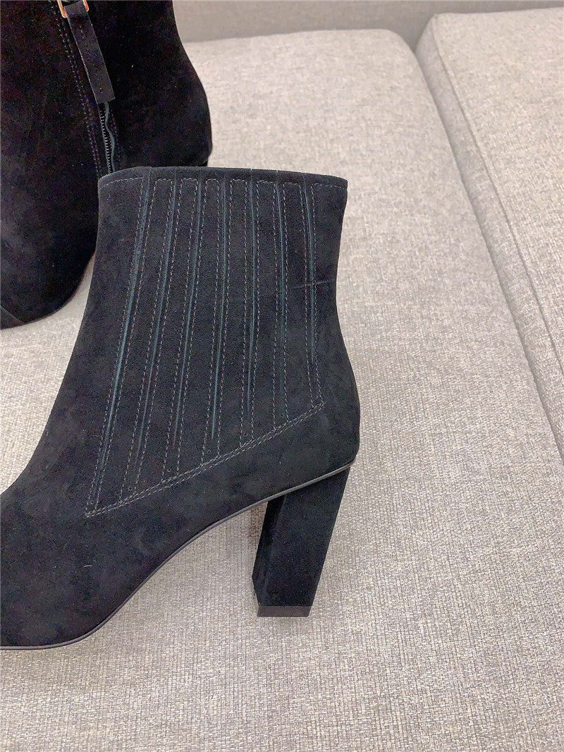 Roger Vivier Black Suede Belle Vivier Boots