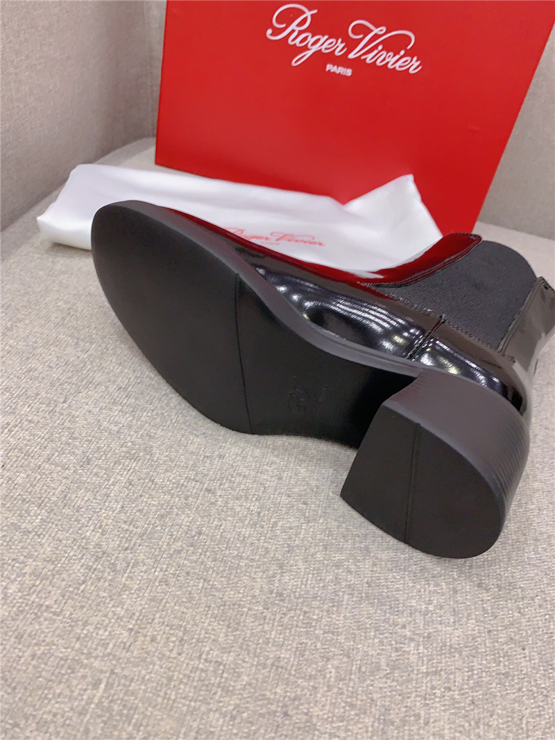 roger u1u1er viv rangers patent-leather ankle boots