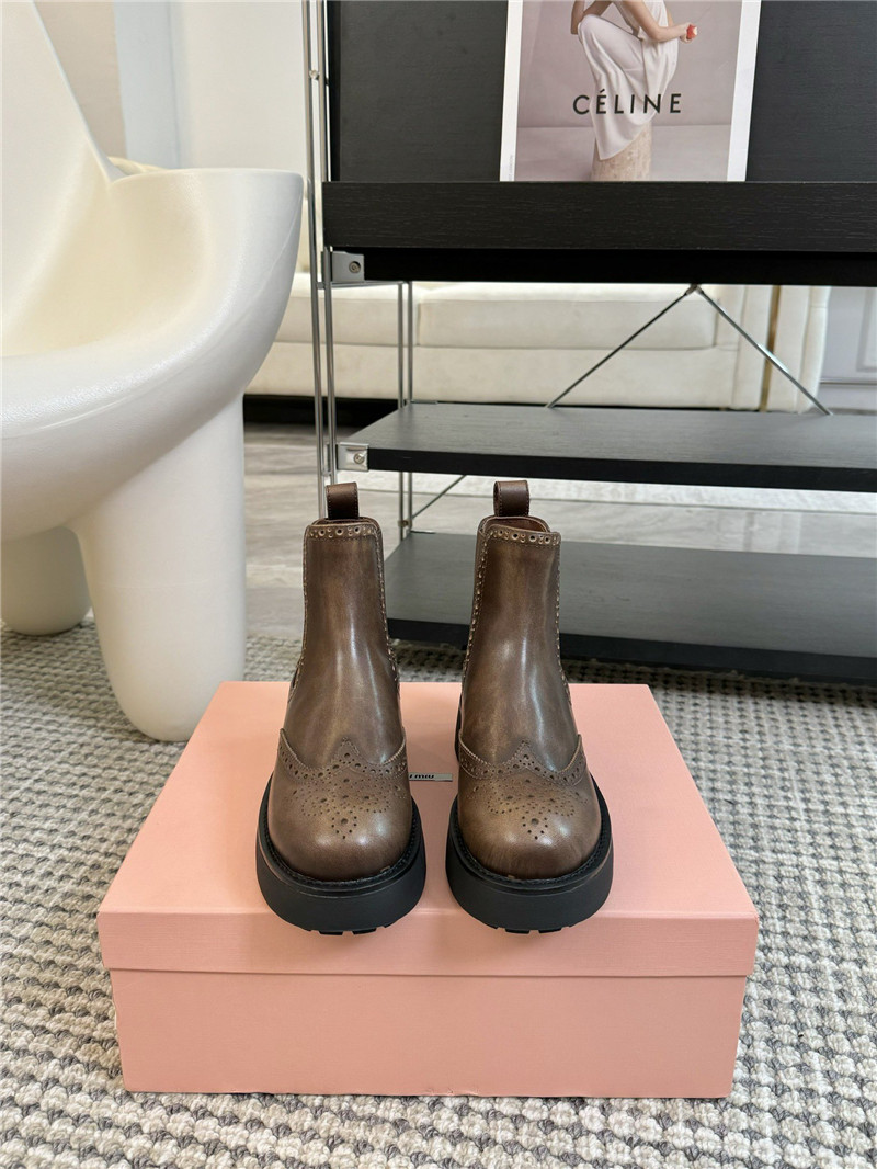 Miu Miu Chelsea Platform Ankle Boots