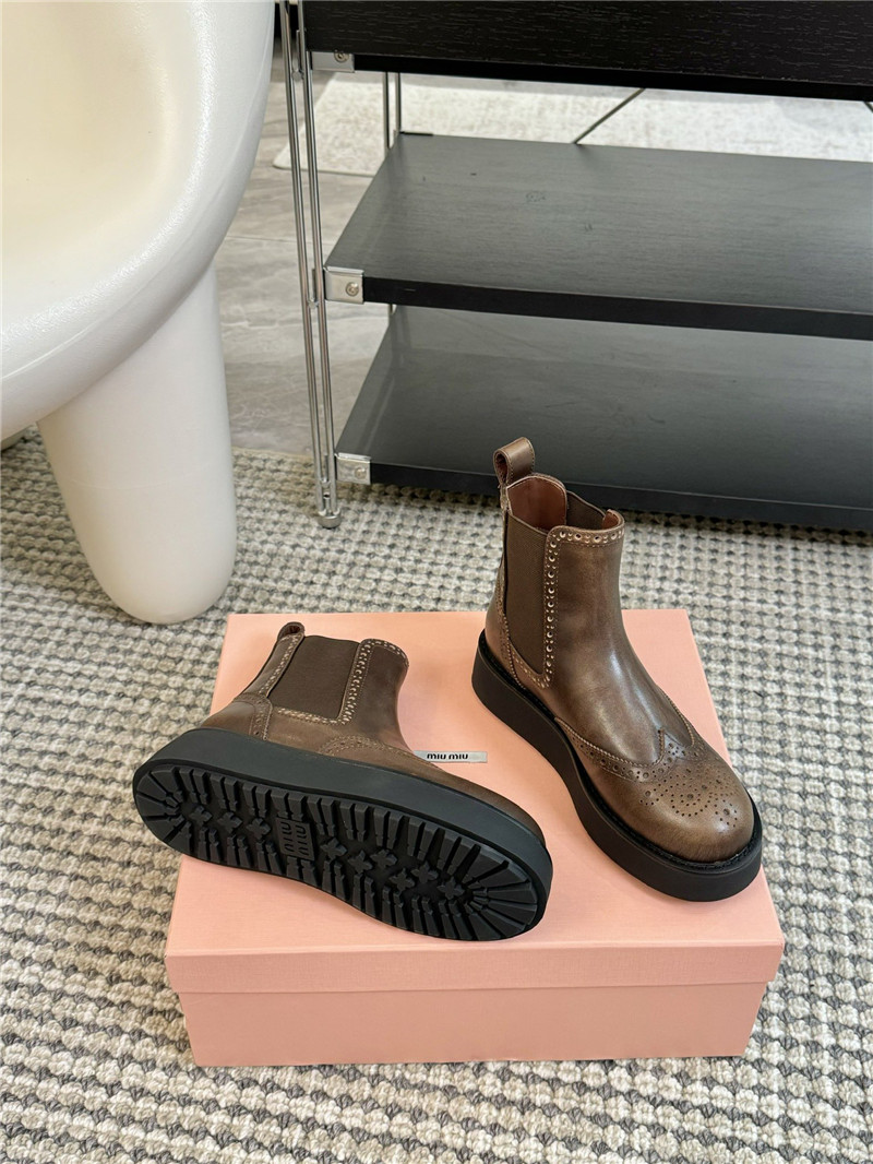 Miu Miu Chelsea Platform Ankle Boots