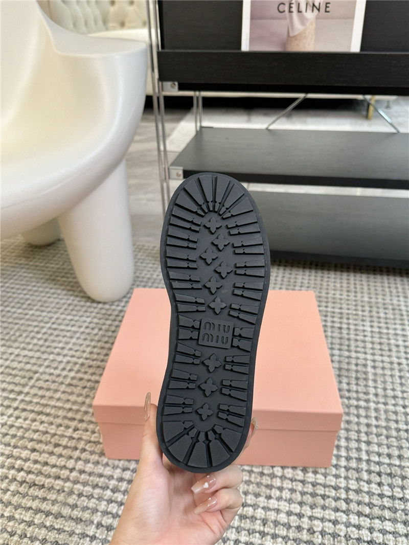 Miu Miu Chelsea Platform Lace-Up Ankle Boots