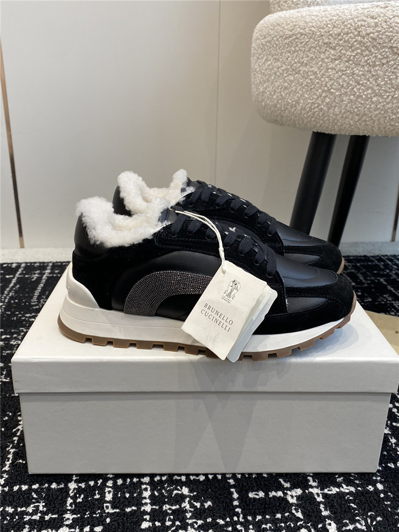 BC Wool Monili Beads Suede Sneakers