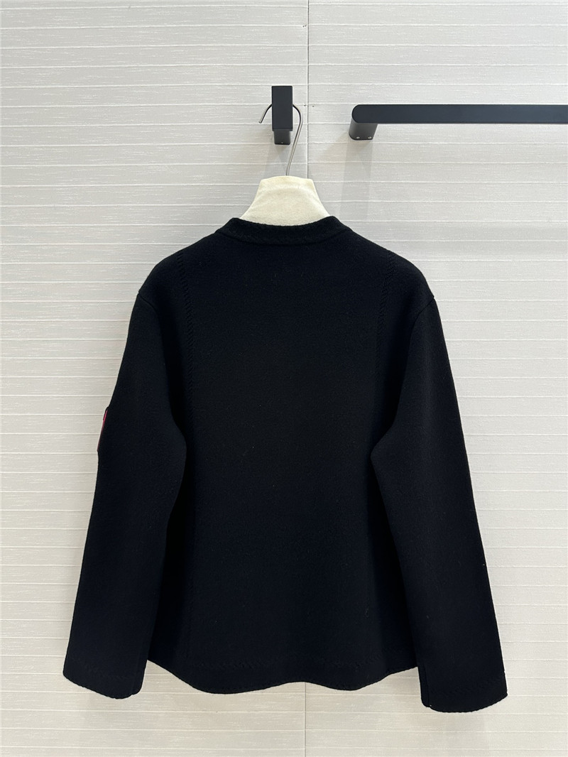 Ch**el leather and cashmere cardigan