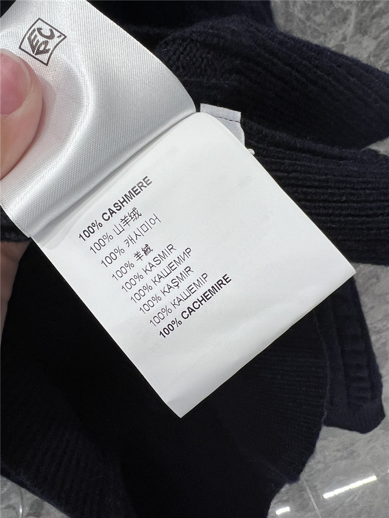 MIU MIU Navy Cable-Knit Polo Sweater