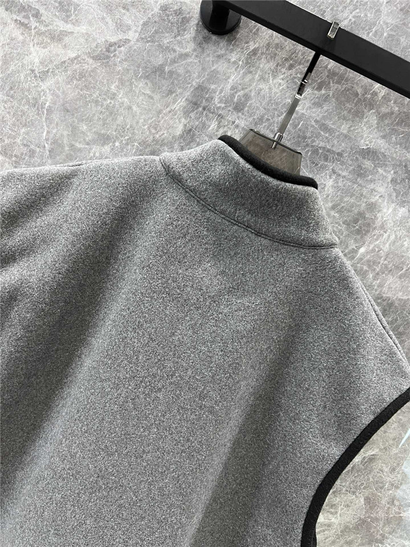 M1um1u stand collar vest coat