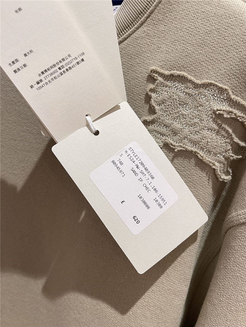 Bv*b*rry crocodile patch sweatshirt grey