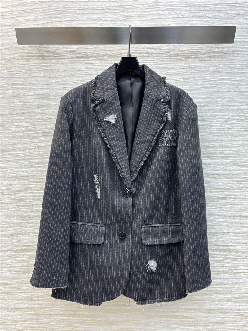 M1um1u denim suit jacket