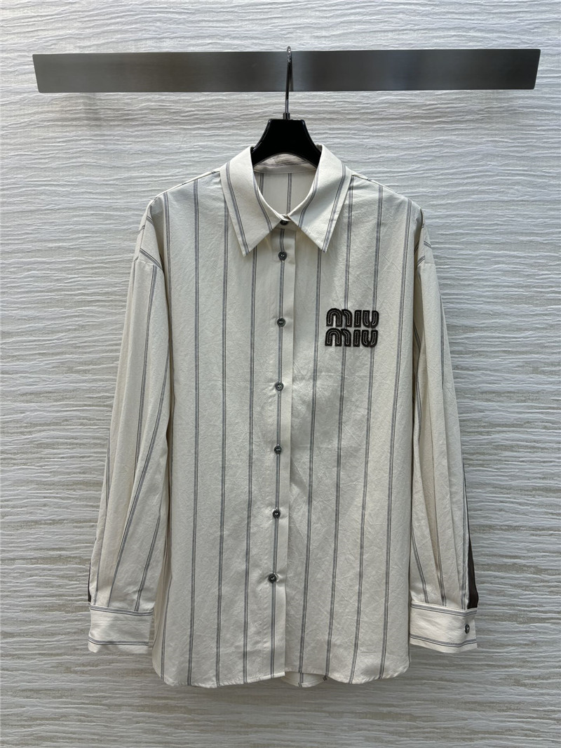 M1um1u vertical striped shirt