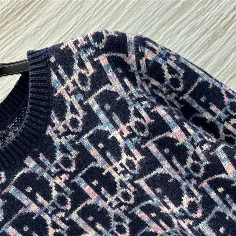 D10r oblique jacquard sweater blue