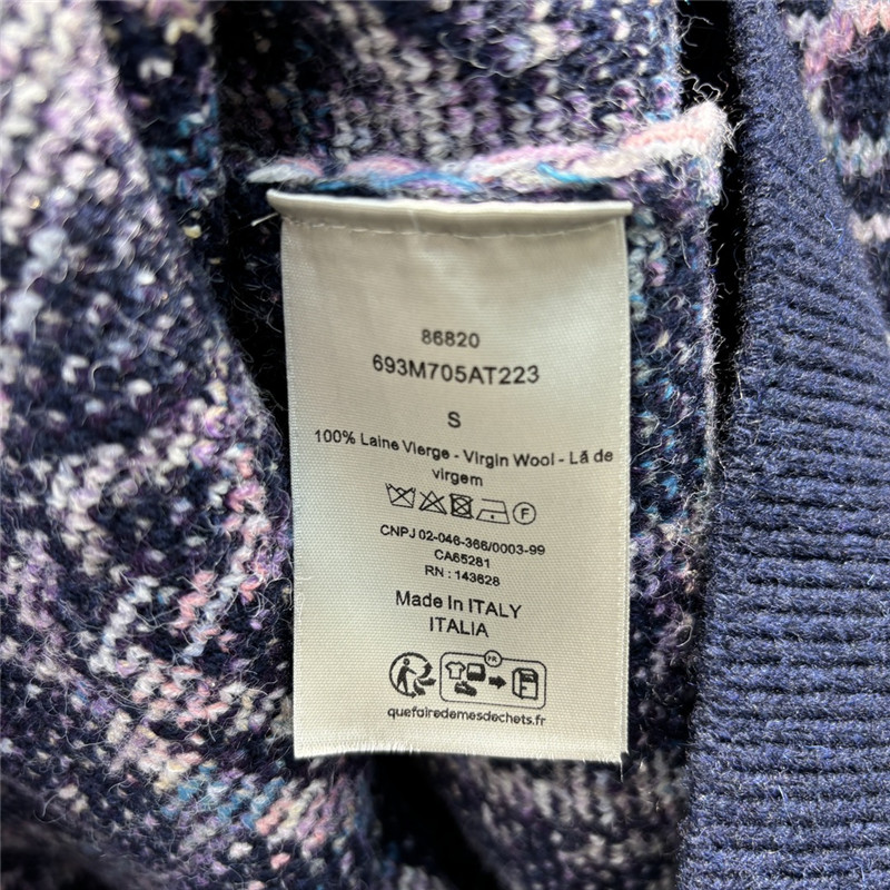 D10r oblique jacquard sweater blue