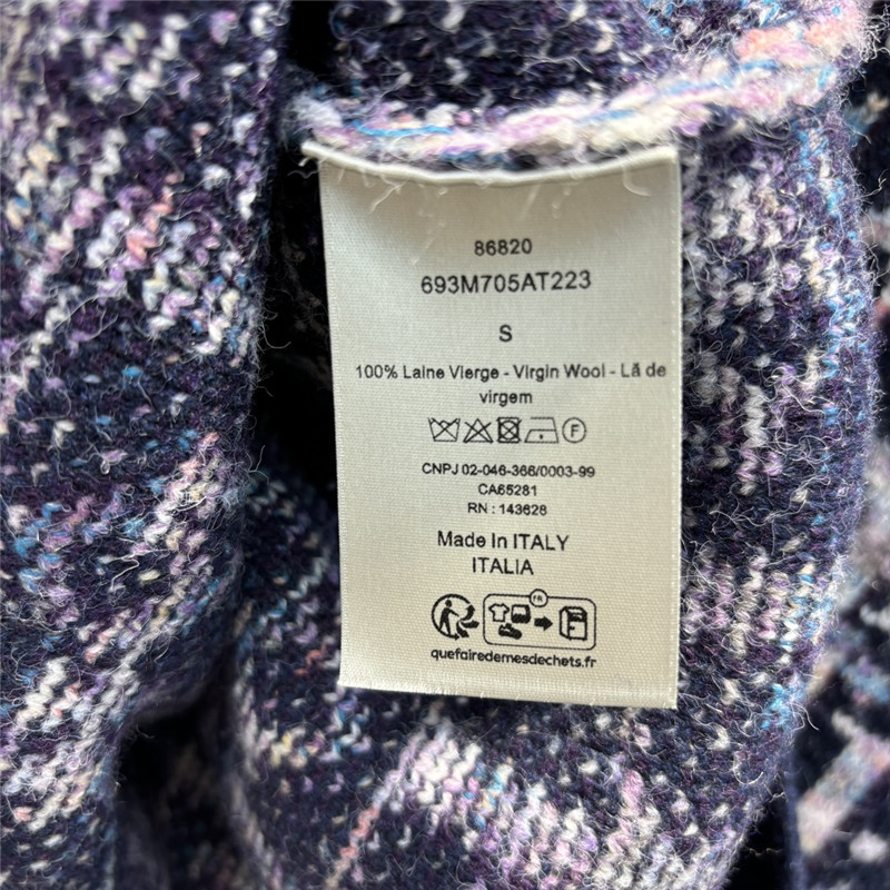 D10r oblique jacquard sweater vest blue