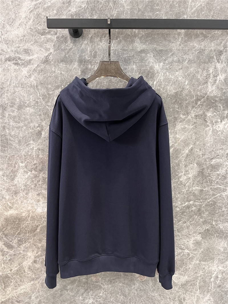 Gvc*1 navy logo cotton hoodie