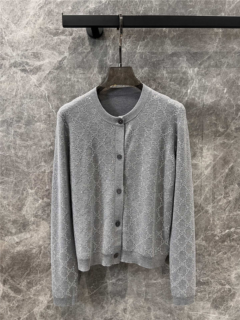 Gvc*1 gg rhinestone cardigan grey