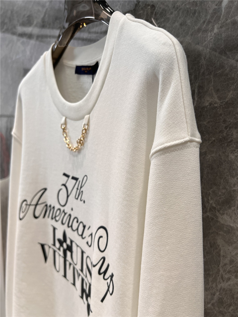 LV x AC Chain Printed Sweatshirt White