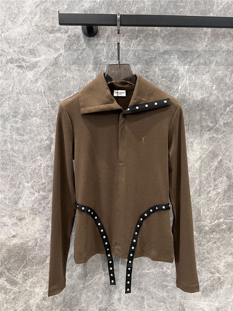 Y51 ribbon long-sleeved t-shirt