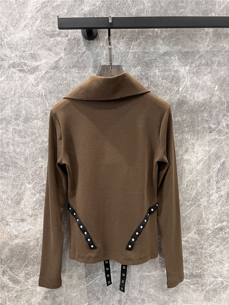 Y51 ribbon long-sleeved t-shirt