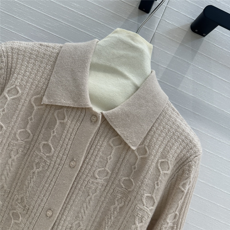 H**me5 cable cashmere shirt cardigan grey