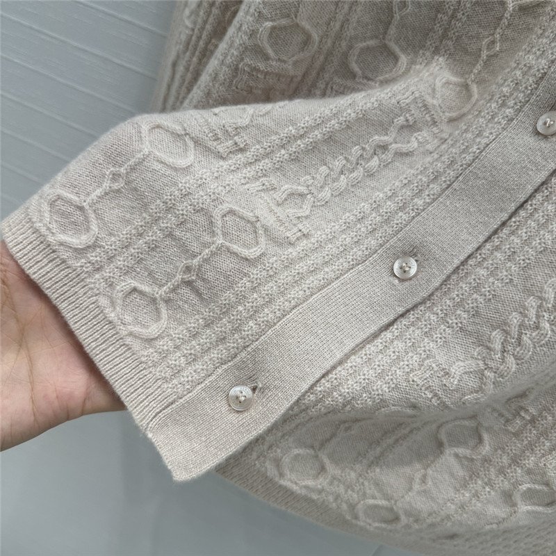 H**me5 cable cashmere shirt cardigan grey