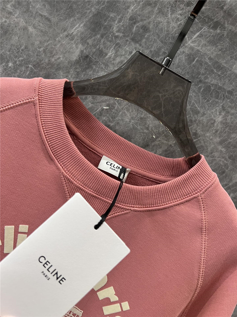 Ce1i*e triomphe cotton fleece sweatshirt pink