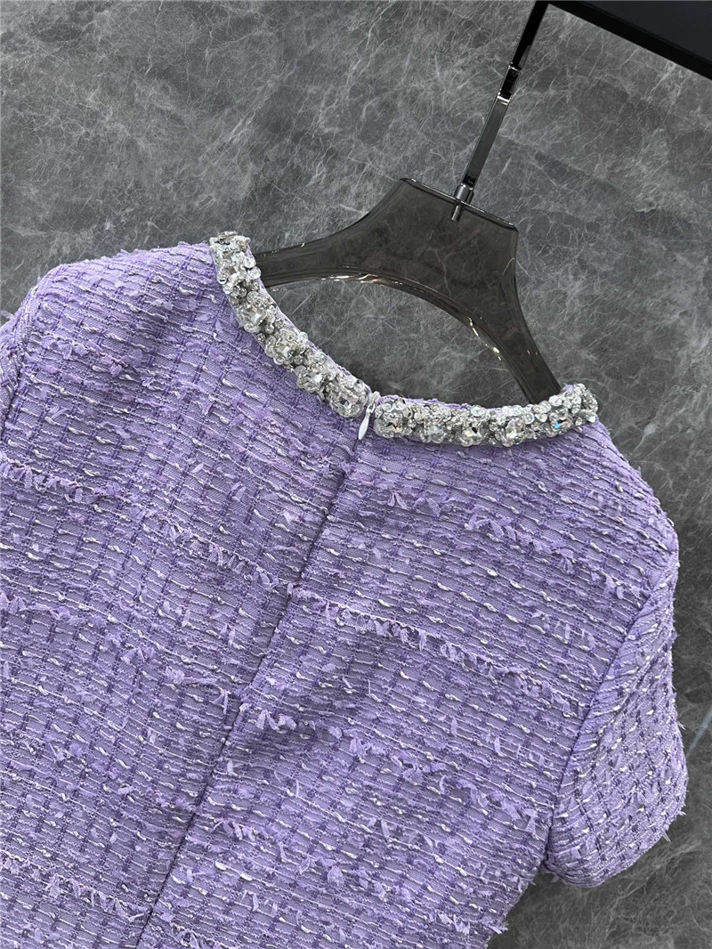 Ch**el woolen short sleeve dress