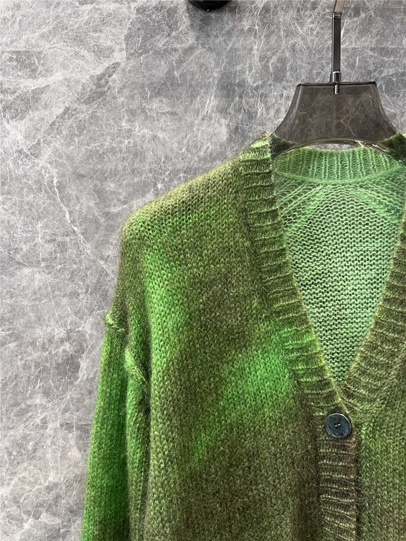 Acne Studios Green Sprayed Cardigan